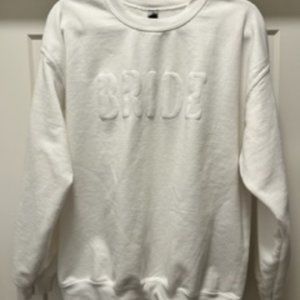 Embossed BRIDE crewneck sweatshirt